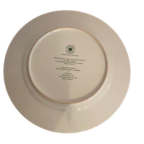 Smithsonian Institution Cabinet Shelf Display Plate Multicolor Floral Classic - Picture 4 of 5